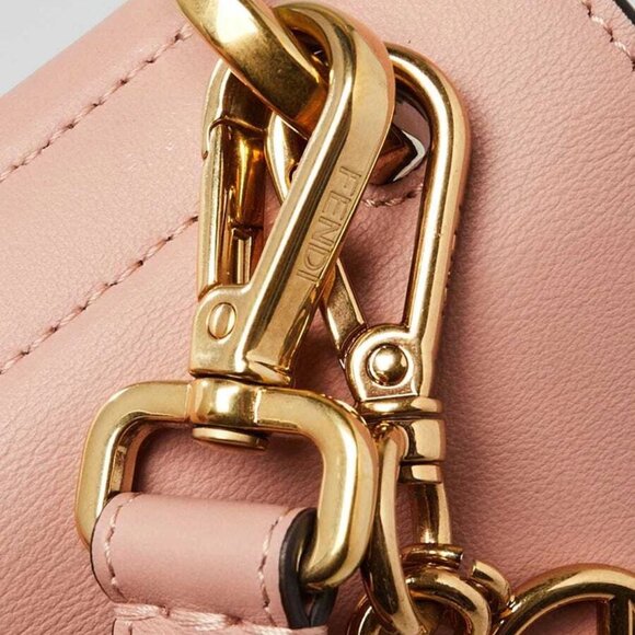 Fendi Pink Smooth Leather Kan U Shoulder Bag 8BT313 - Picture 7 of 12